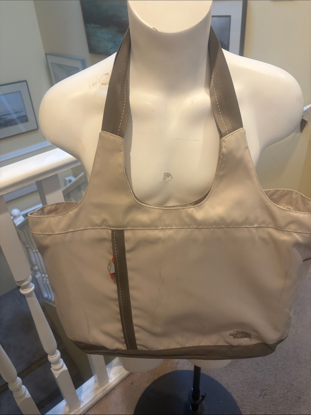 The North Face Beige and Brown Tote